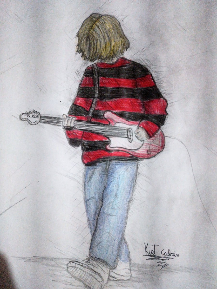 Kurt Cobain Desenhado no Papel