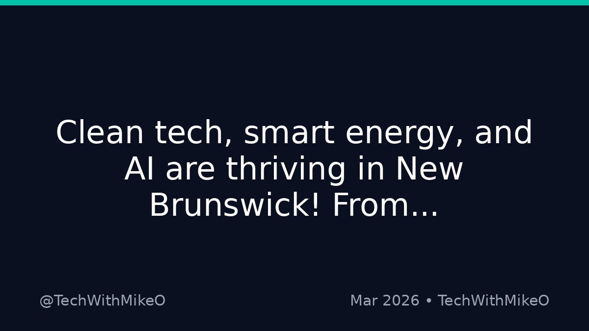PsudoMike's tweet image. Clean tech, smart energy, and AI are thriving in New Brunswick! From the natural beauty of Saint John to the innovation hubs in Fredericton, Moncton, and Dieppe, we’re harnessing our strengths for a sustainable future. Let’s celebrate our progress! #GreenTech #TechNB