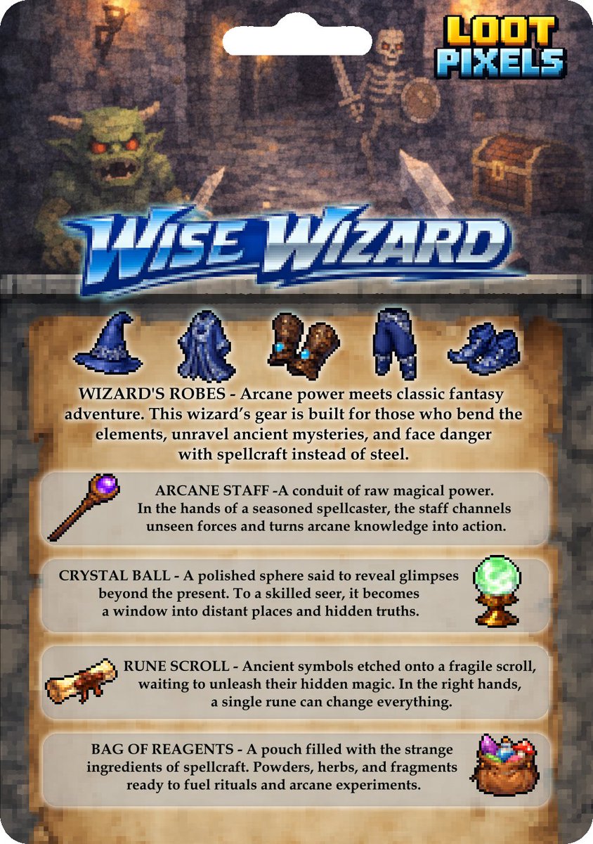 LogDoubt's tweet photo. 🧙‍♂️Just released the Wise Wizard Kit  last week!  Which RPG character Icons would you want to see next!? Cleric of Ranger?  #LOOTPIXELS

https://t.co/KyuBTUOSa7 https://t.co/EaNScaAdvU