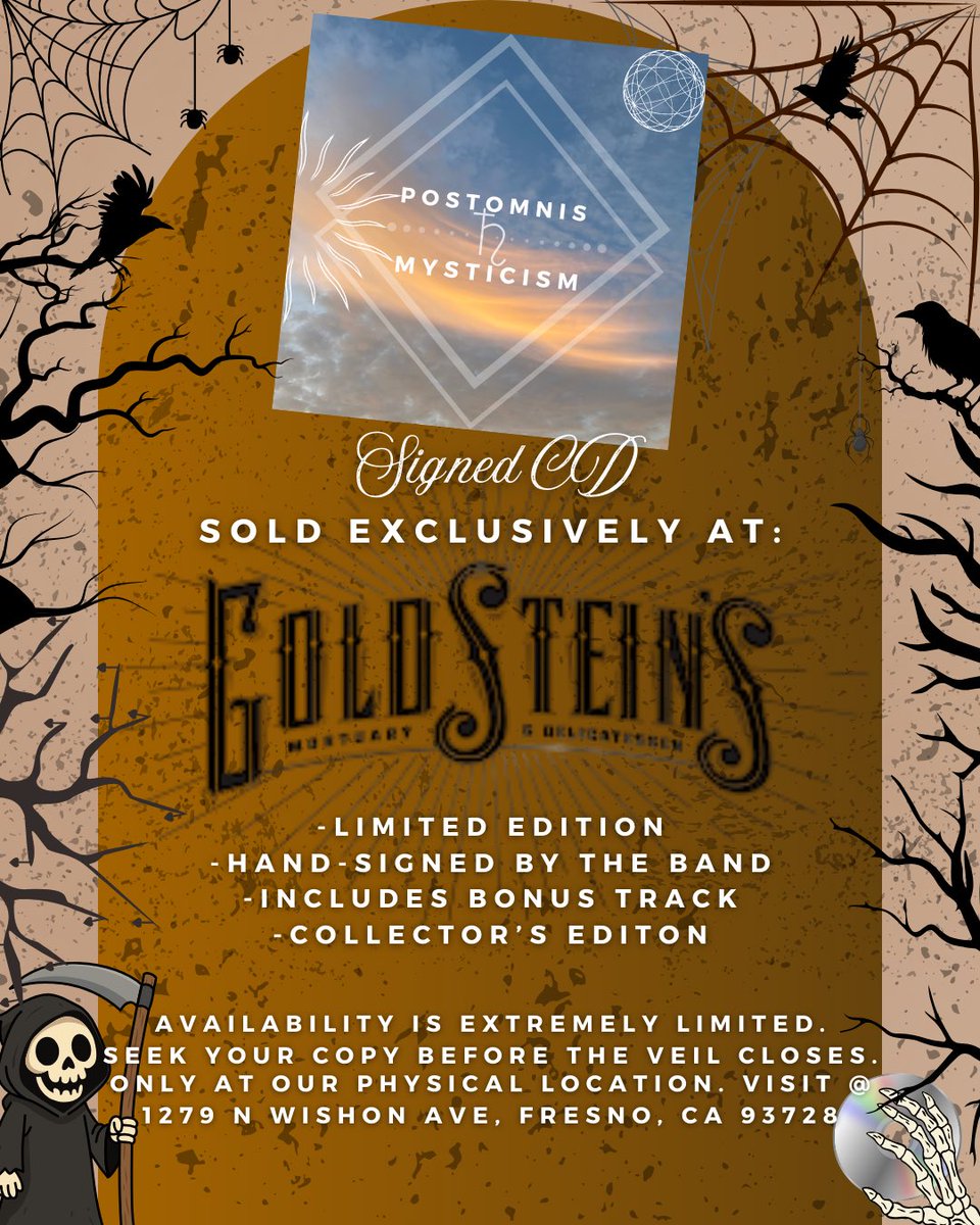 🚨 EXCLUSIVE DROP 🚨
Hand-signed by the band. ✍️ Includes an exclusive bonus track. 🎶 Extremely limited quantities. ⏳
The Collector’s Edition CD is available ONLY at Goldstein’s Mortuary and Brewery.
📍 1279 N Wishon Ave, Fresno, CA
#Exclusive #SignedCD #Fresno