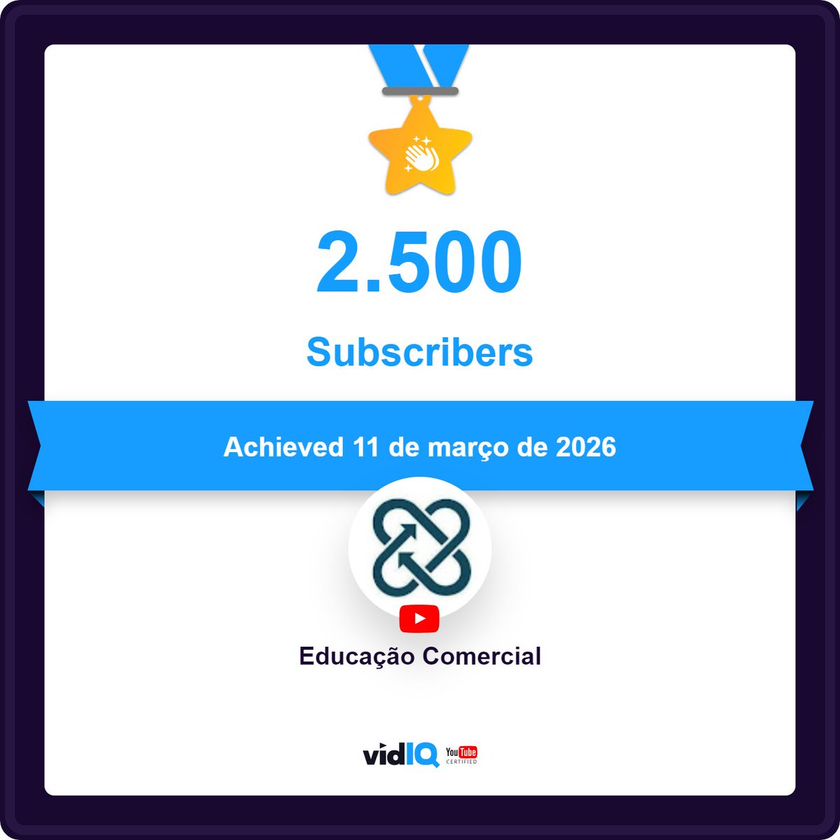 directlinkconsu's tweet photo. 📊 2.500 inscritos!

O canal Educação Comercial segue crescendo e fortalecendo seu propósito: compartilhar conhecimento, experiências e reflexões que contribuem para a evolução da gestão e das práticas comerciais.

▶️ https://t.co/CuRIzS2Y8Q https://t.co/Ay9AI7mPE7