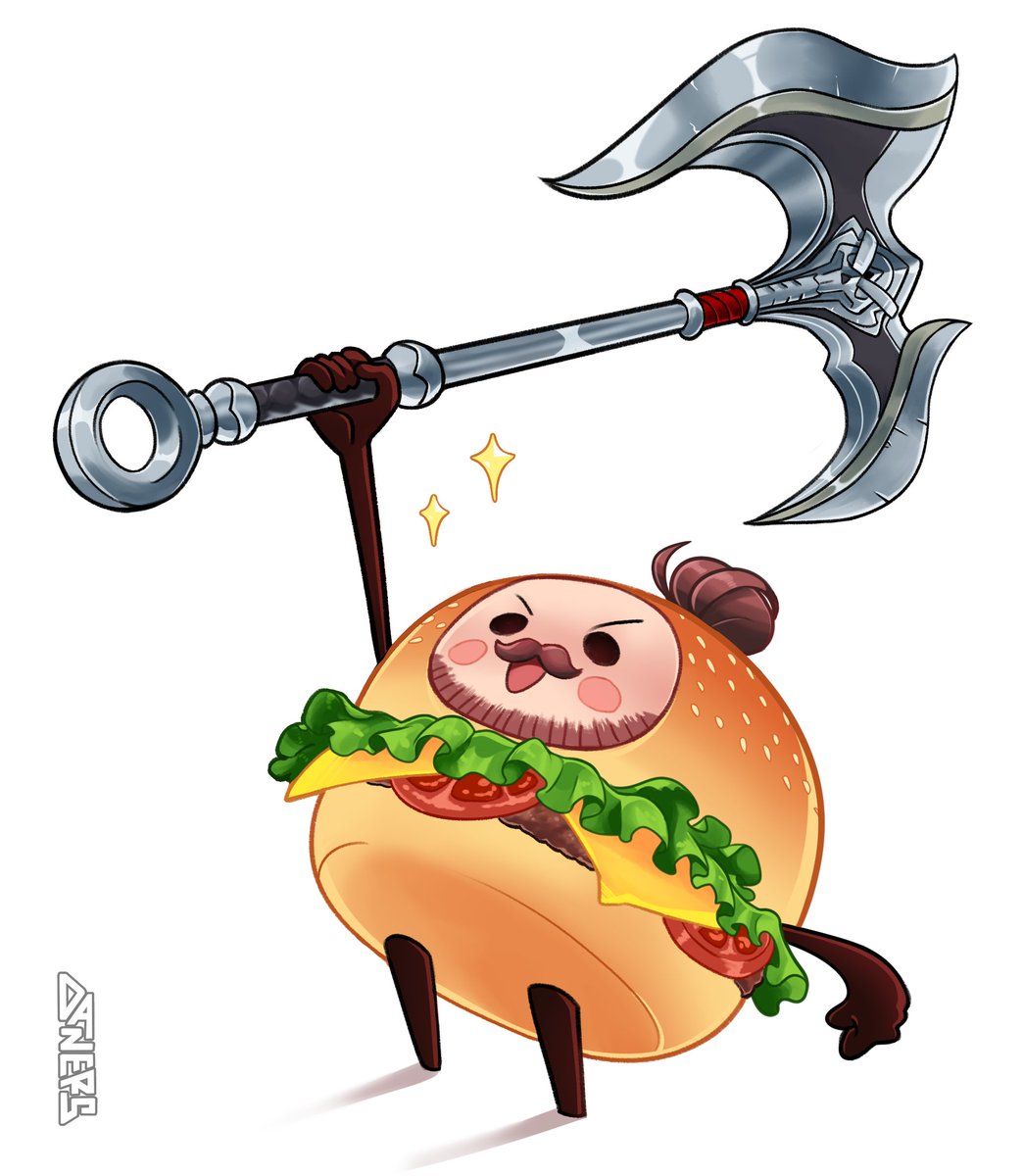 DanersStraight's tweet photo. Comisión terminada de parte de @KonaChocolate! Muchísimas gracias por comisionarme 🍔 https://t.co/CAZKkF9DqC
