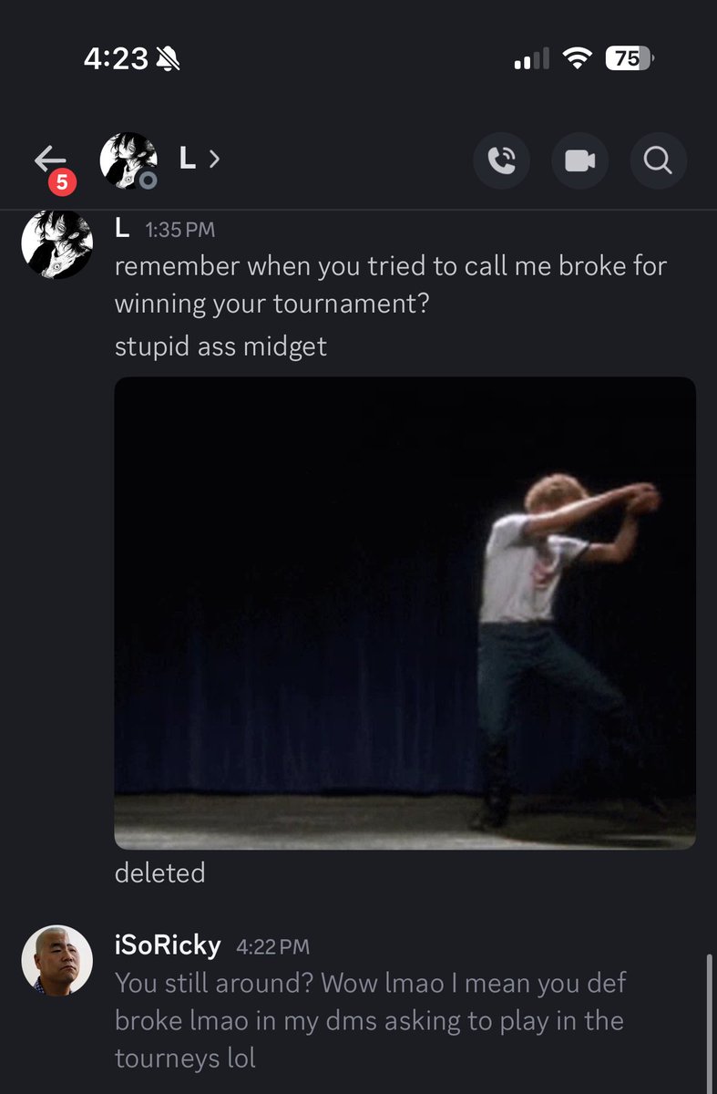 iSoRicky's tweet photo. This racist and homophobe named Hijinx who had changed his name because he got exposed for being a racist and homophobe hmu with one last message lmao😂😂 NRS COMMUNITY BTW  (he never won any of my tourneys I ran) https://t.co/IPT8IWGG8x