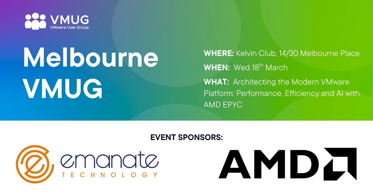 Melbourne VMUG tweet media