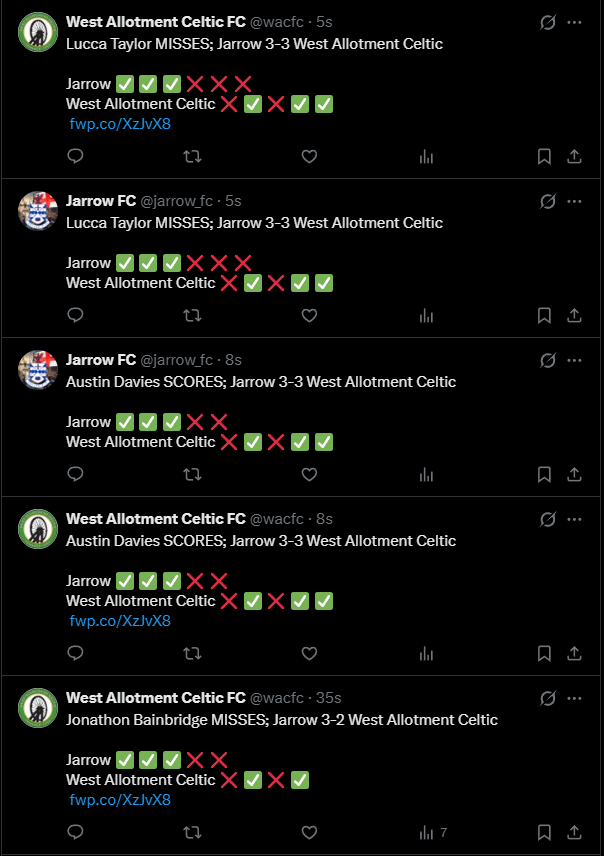 North East Football Hub tweet media
