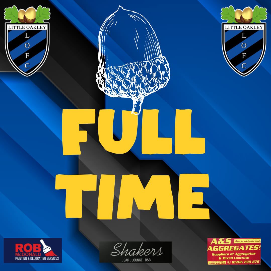 𝐅𝐔𝐋𝐋 𝐓𝐈𝐌𝐄

A Professional Performance From The Acorns See’s Them Progress Into The Semi Finals Of The Errington Challenge Cup! 

<a href="/EnsignOfficial/">White Ensign FC</a> 0-3 🌰