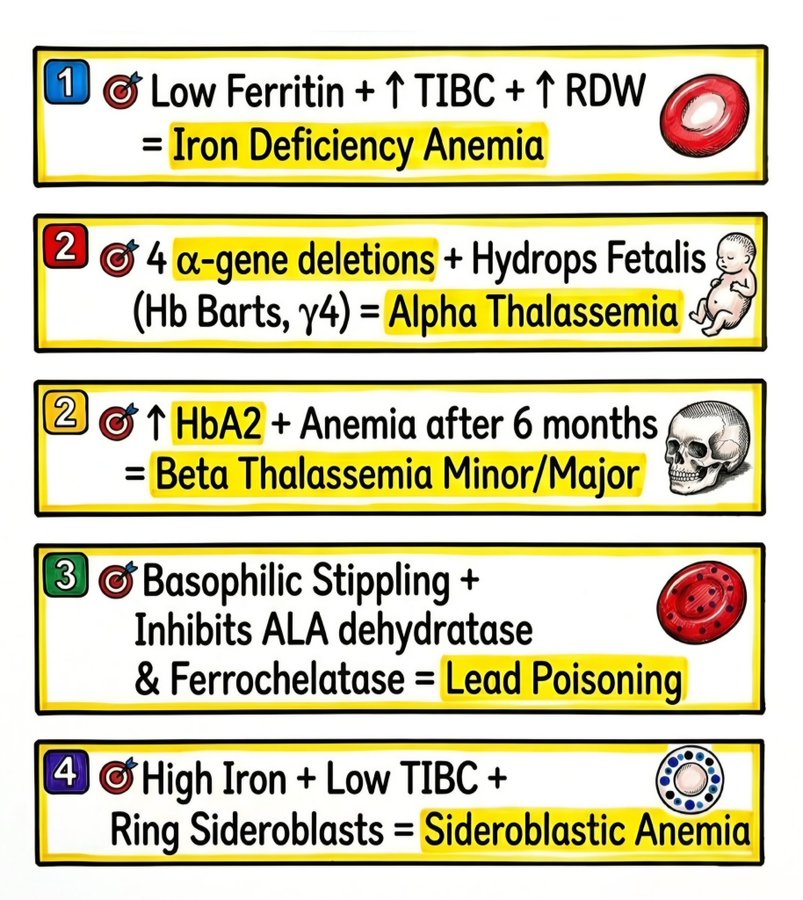 AliAl_khalifah's tweet image. Differential Diagnosis of Microcytic Anemia

#hematology 
#laboratory 
#مختبرات_طبية 
#AliAl_khalifah