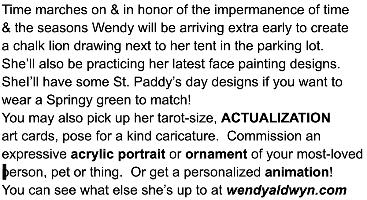 pyrrhophytes1's tweet image. Mar 14, 8AM-noon WendyAldwyn.com 919-538-5945 will be @

#EnoRiverFarmersMarket
144 E Margaret Lane, Hillsborough, NC 27278

 #CarySummerCamps
#SupportLocalArt 
#ArtEducation 
#KidsArtClass 
#DigitalArtist 
#KidsCreate 
#ArtProjects 
#ArtLesson 
#ApexNC 
#Youth 
#OcNc