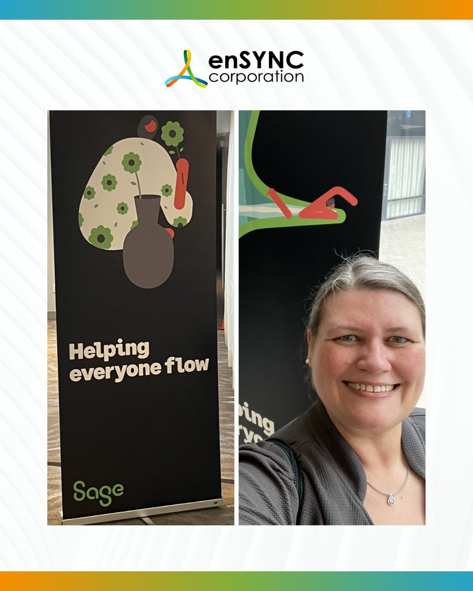 ensync1's tweet photo. We love the tagline, "Helping everyone flow." It was featured on the signage at the @SageUSAmerica Intacct Meetup in Dallas this week. We're ready to keep the momentum going at Sage Future in San Francisco next month! Will you be there?

#SageIntacct #CloudAccounting #Community https://t.co/5btWOfhOdD