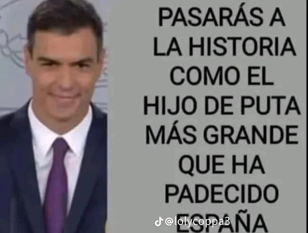 Maria98808677's tweet photo. @maribelfdez2 Cómo no salgamos lo vamos a pasar muy mal. 
Lo qué está en el Gobierno es el Mal que odia España.
Pesoeta a Prision por Corruptos y genocidas!!! https://t.co/kJ8IoeNco8