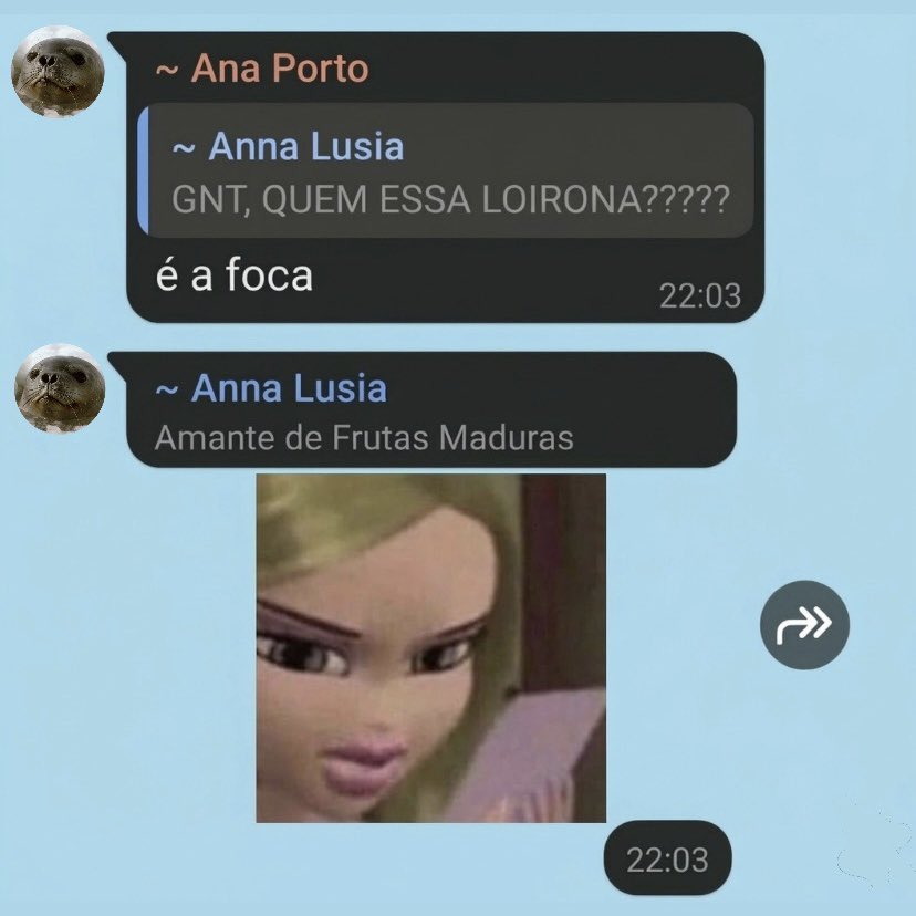 🚨 Nota de repúdio:

EU NÃO SOU LOIRA!

E eu estou em todos os cantos, observando vocês, frutinhas.

🦭👀🍇