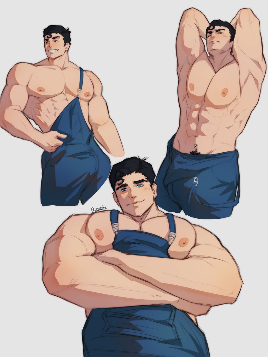 haven’t drawn anything bc of pokopia… so here’s an old wip of clark kent in his farmer overalls