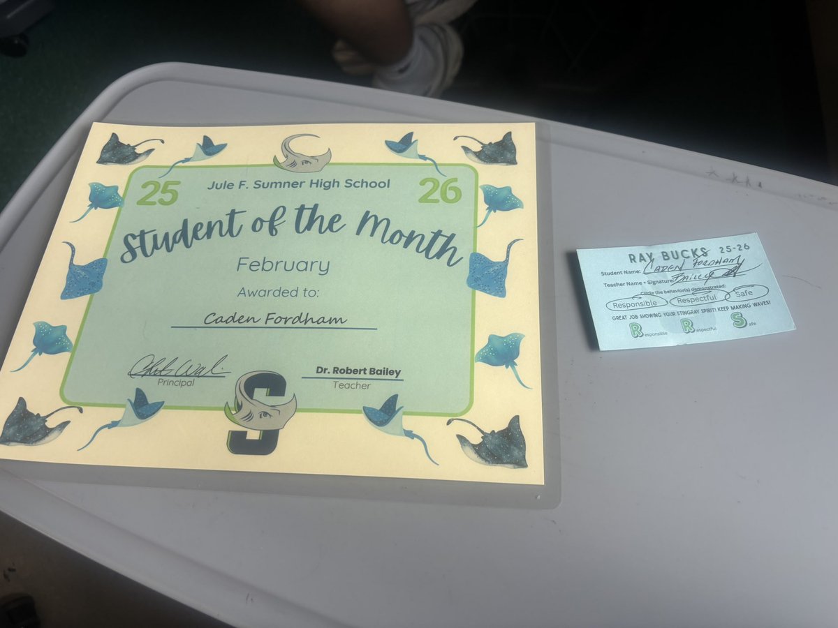 cadenfordham's tweet image. student of the month