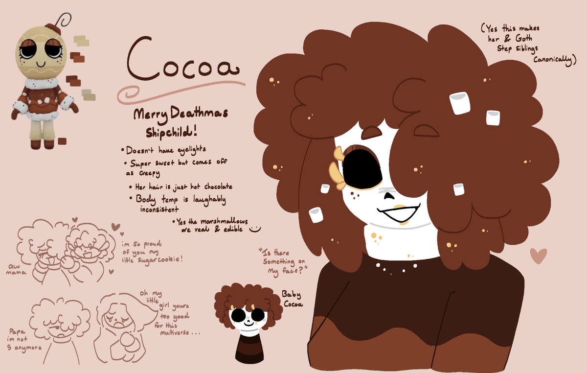 Yes I made a MerryDeathmas shipchild, what’re you gonna do about it 🤨
I enjoy making ship children and she came to me in an epiphany so here you go I love her my sweet baby 
☕️
#utmv #ocxcanon #MerryDeathmas