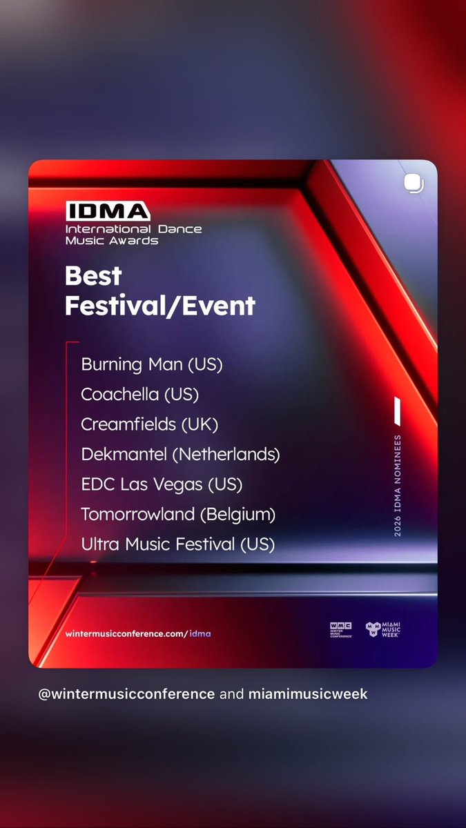 chdmgmt's tweet photo. International Dance Music Awards (IDMA) https://t.co/jtFJ5aMnyQ