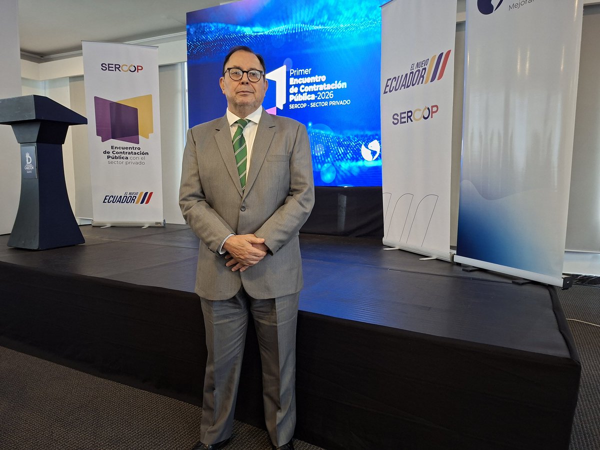 ARamirezDurini's tweet photo. Hoy acompañamos al @SERCOP y al @el_BID en el 1er encuentro de Contratación Pública 2026 con el Sector Privado. https://t.co/ASJgLX2G2f