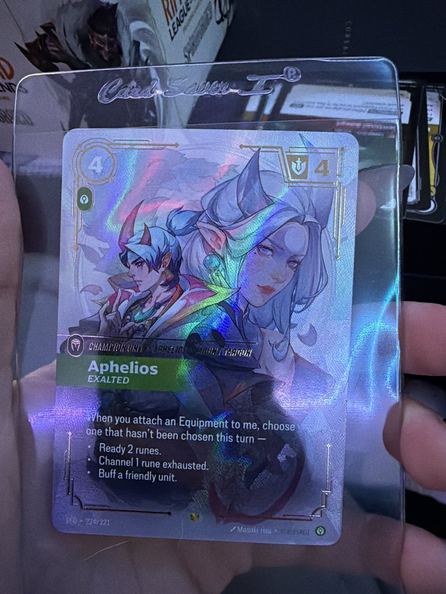 “If I don’t get the Overnumbered Aphelios card in this booster I’m killing myself”
First pack