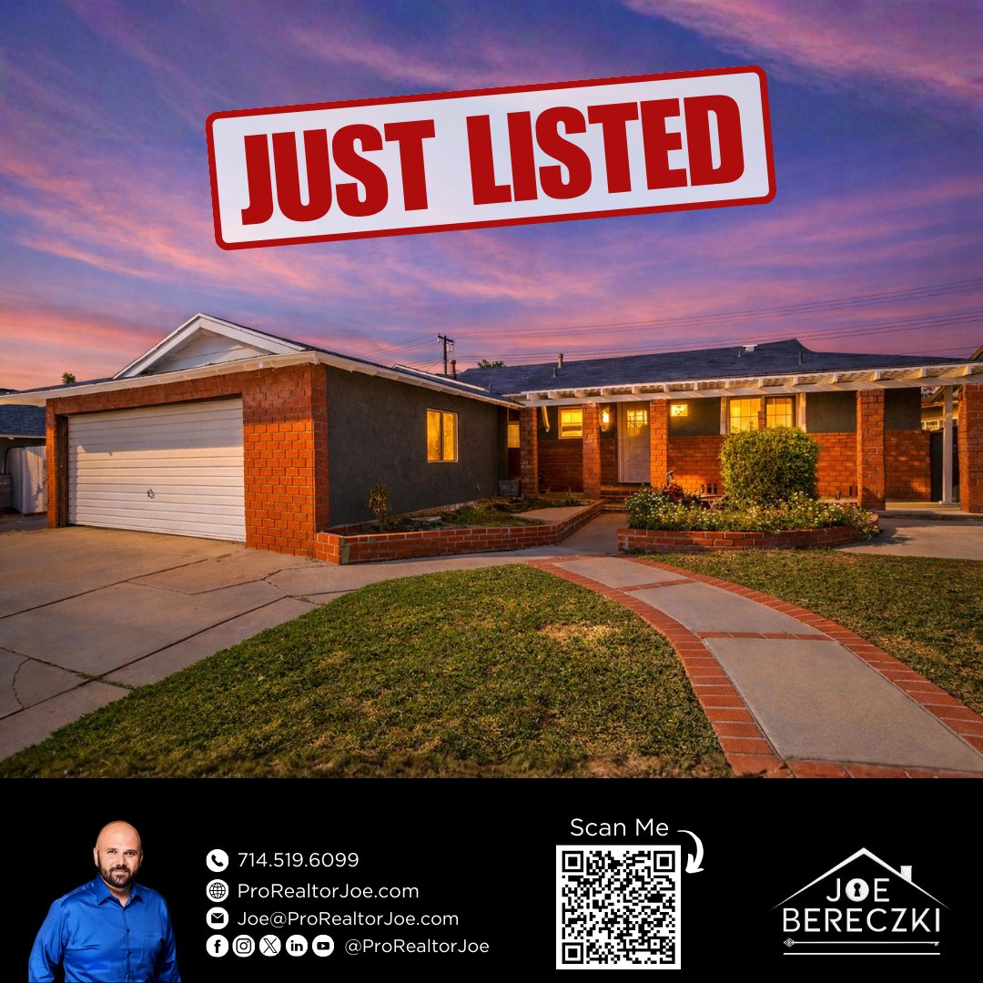 ProRealtorJoe's tweet image. ⚡️Just Listed!
📍14829 Gagely Dr, La Mirada, CA 90638

🚩 Open House 🚩
📆 Friday, March 13, 2026
⏰ 12:00 - 4:00 PM

📆 Sunday, March 15, 2026
⏰ 12:00 - 3:00 PM

ProRealtorJoe.com

#ProRealtorJoe #JoeBereczki #JoetheCaliRealtor #whittier #lamirada #yorbalinda #lahabra