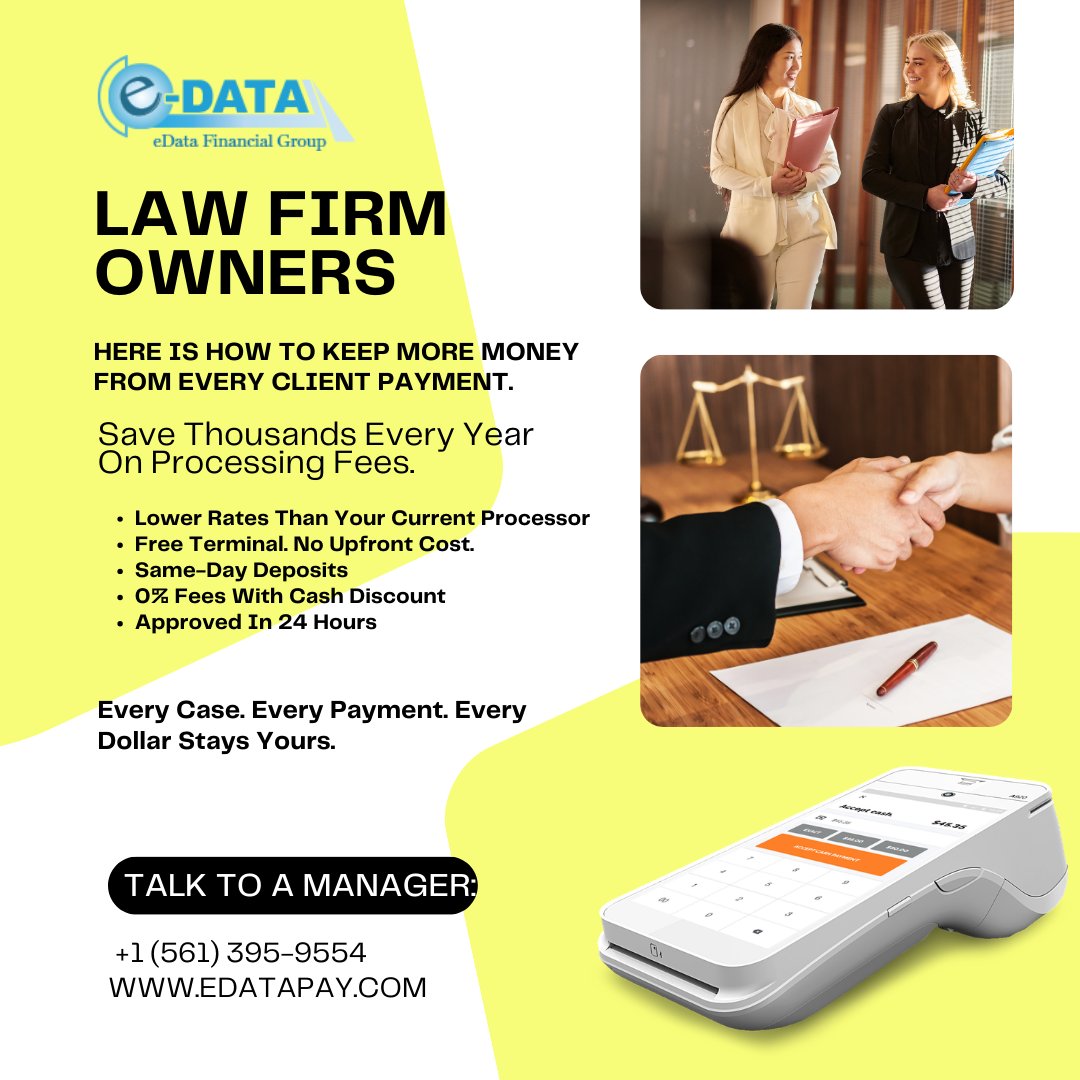 Good news for every law firm owner reading this.
Your clients pay big retainers. Your invoices are not small. Every card payment that comes through your office has a processing fee eating into it before it reaches you. On a $5,000 retainer or a $10,000 settlement payment that ...