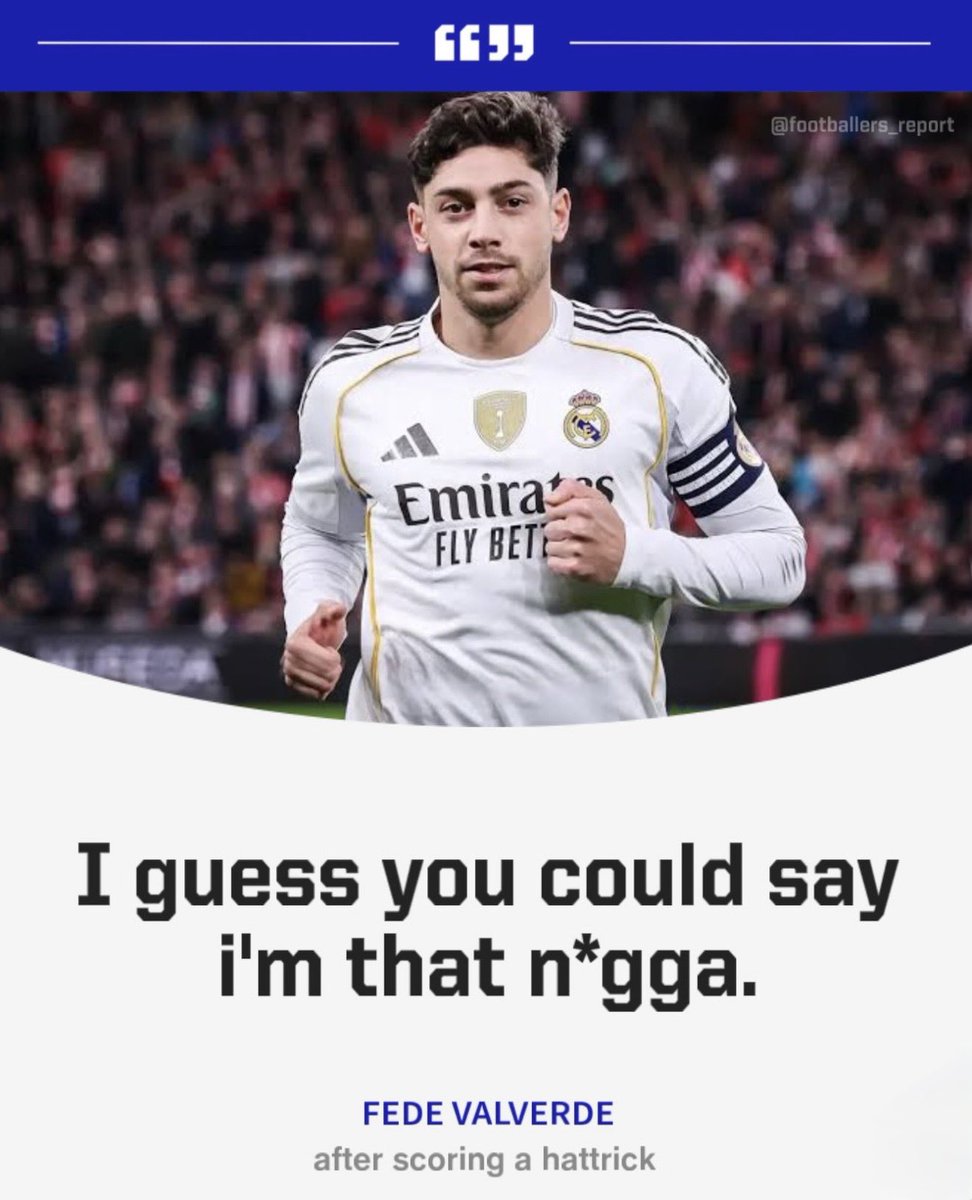 🚨| Valverde on his hat trick vs Manchester City!