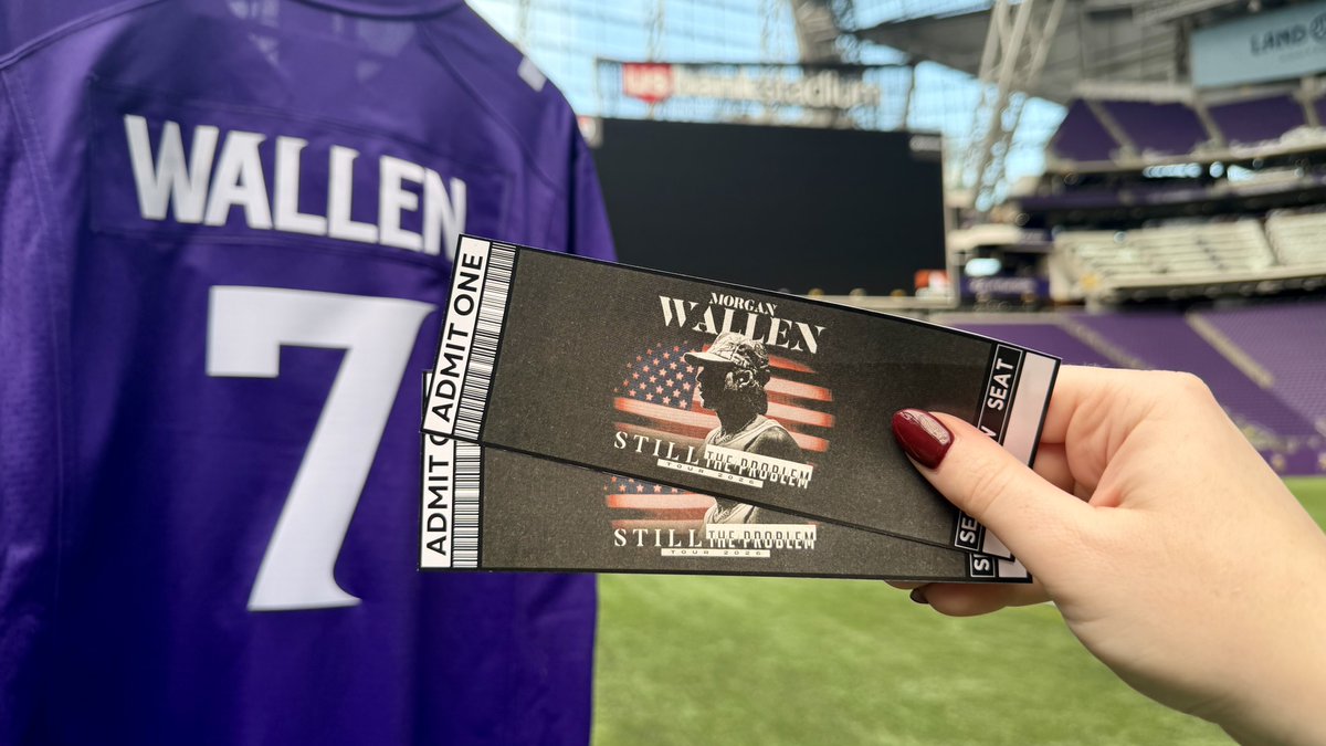 🏈 TICKET GIVEAWAY 🏈 

Enter for your chance to win a custom Morgan Wallen Vikings jersey and two (2) tickets to one of his shows at U.S. Bank Stadium on April 10 or 11!

Repost and follow us for your chance to win!

Sweepstakes ends Friday, March 13 at 11:59 pm CT.