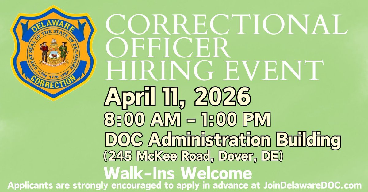 Delaware Department of Correction tweet media