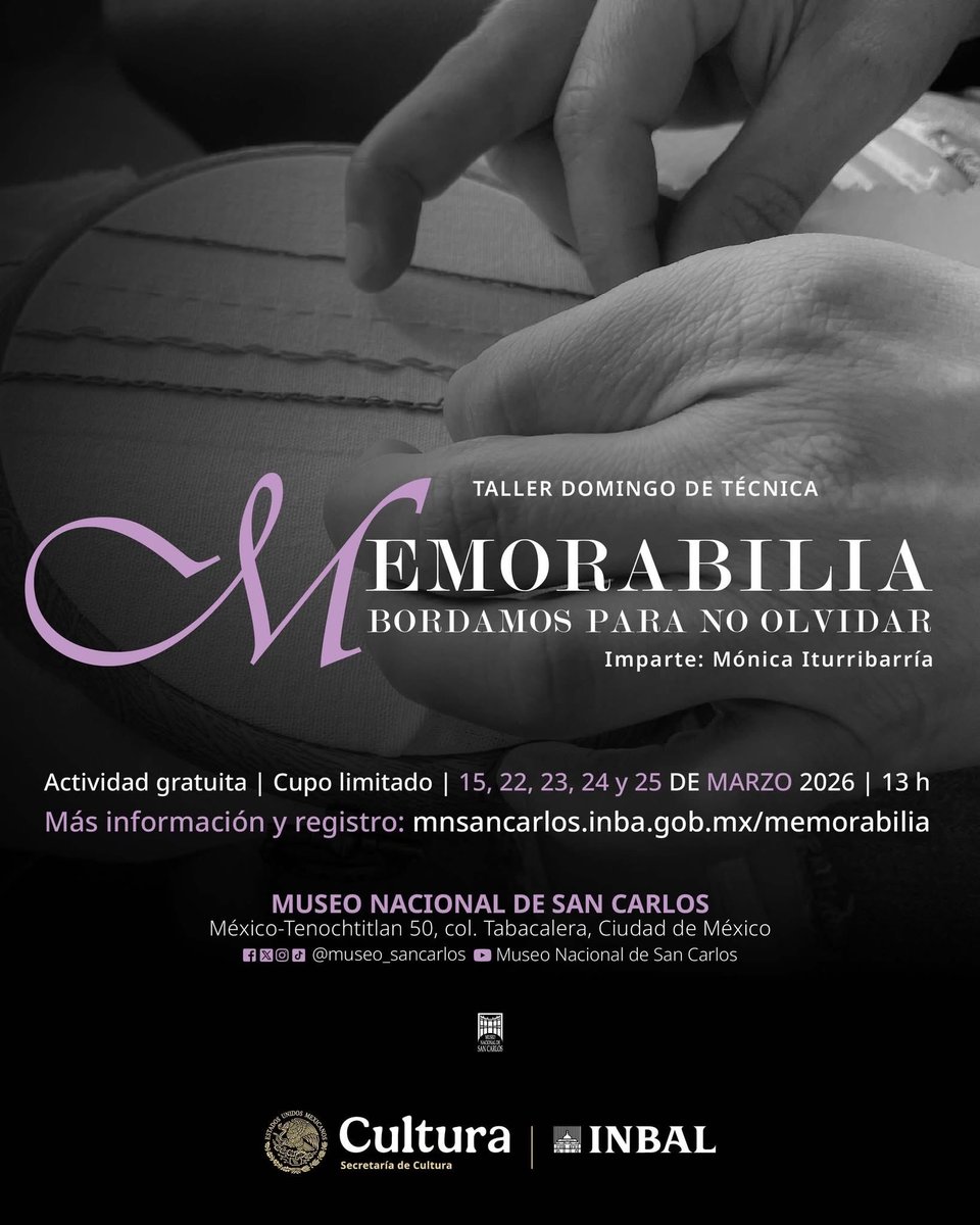 moLAitu's tweet photo. Taller domingo de técnica: Memorabilia. Bordamos para no olvidar #tallerdebordado #bordado #monicaiturribaria 

https://t.co/JoMs6LluaH https://t.co/fNXO8ywEtv