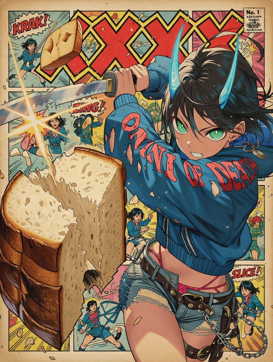 アメコミ風の背景の奴，グローク君でも動くけどコマのキャラがだいぶ変わりますね(;'∀')

🍌とか使った方がいいかも？