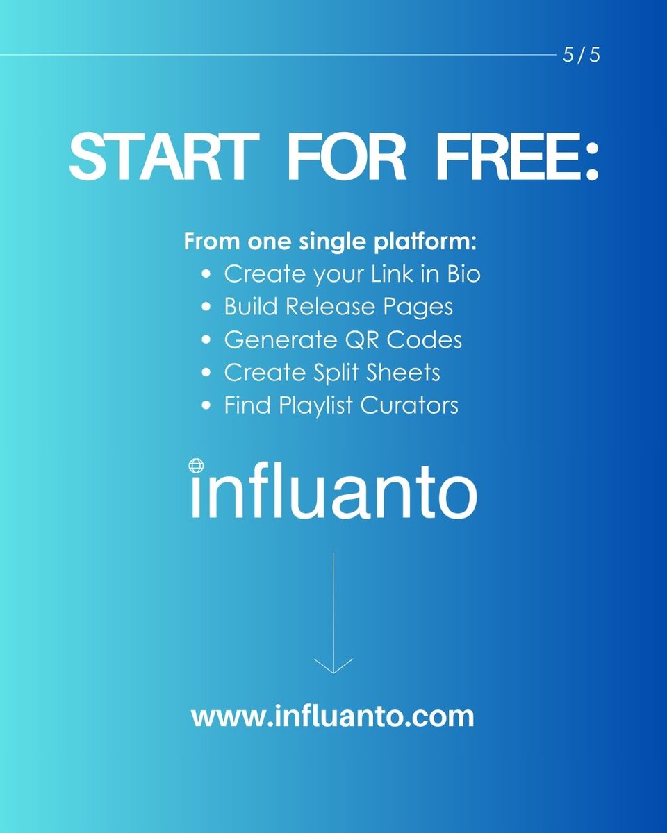 influanto - the all in one music marketing tool tweet media