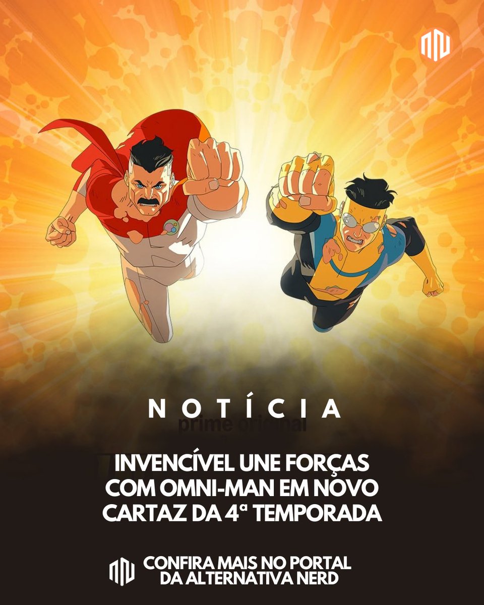 AlternativaNerd's tweet image. 🚨 EITA! NOVO CARTAZ DE INVENCÍVEL SUGERE PARCERIA COM OMNI-MAN

👉 Mais detalhes no nosso portal!

#AlternativaNerd #invencivel #primevideo #animacao