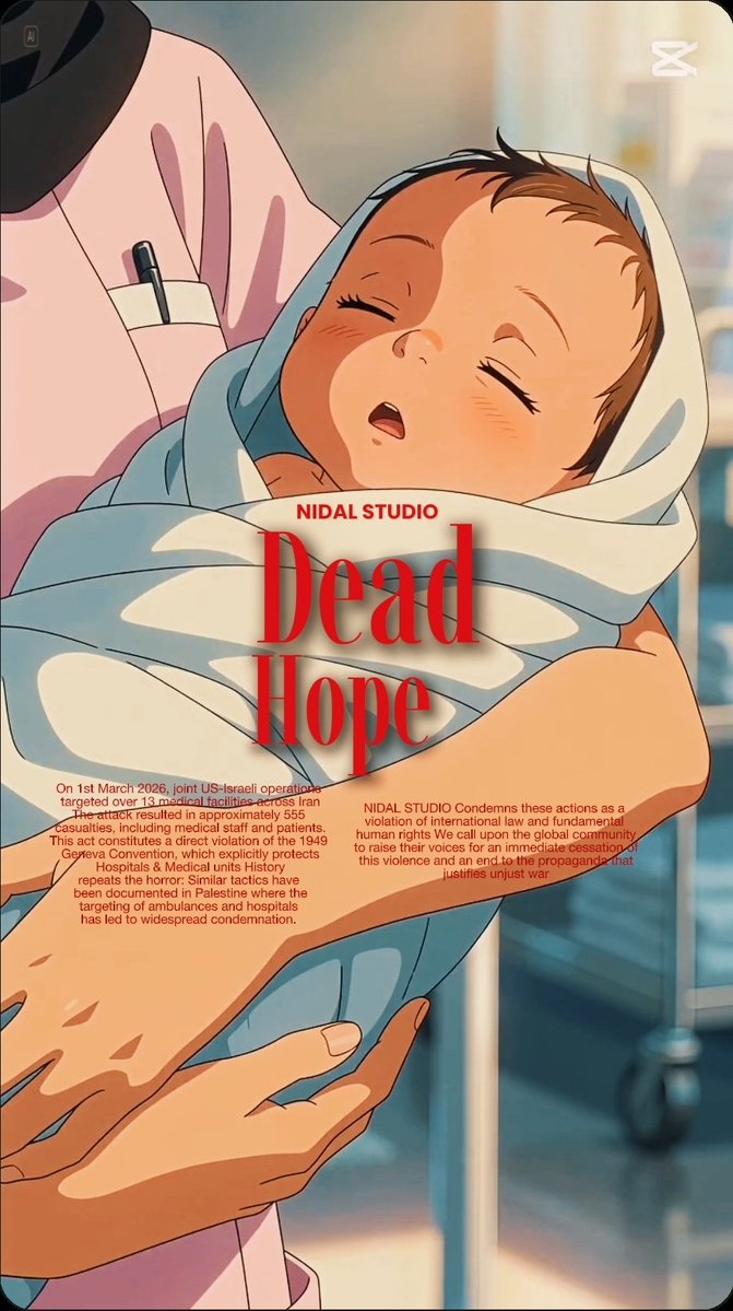 🥀😭🥺To the Innocent Souls We lost,
You are never forgotten, You are reason We fight for
Peace✊️🪽 

#Irán #IranWar‌ #StopTerrorism #IranHospitalAttack #nidalstudio #DeadHopeIranAnimation