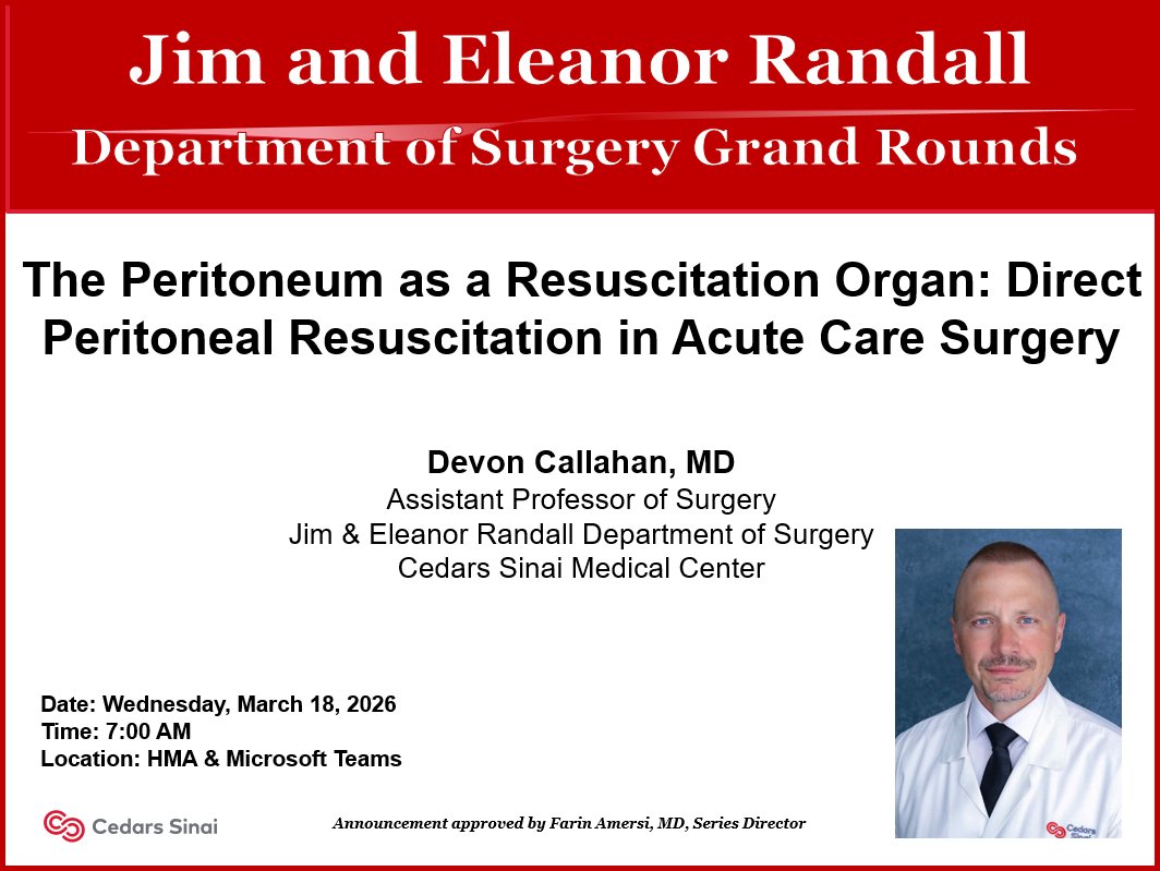 Department of Surgery at Cedars-Sinai tweet media