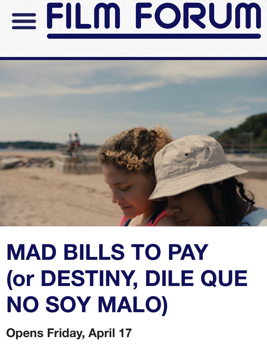 ‼️Tickets To See Mad Bills To Pay @ The Film Forum Are On Sale NOW‼️

Click #LinkBelow ASAP to see the film the whole world has been raving about.

filmforum.org/film/mad-bills…

#MadBillsToPay #TheBronx #BronxNYC #NYCFilms #FilmForum