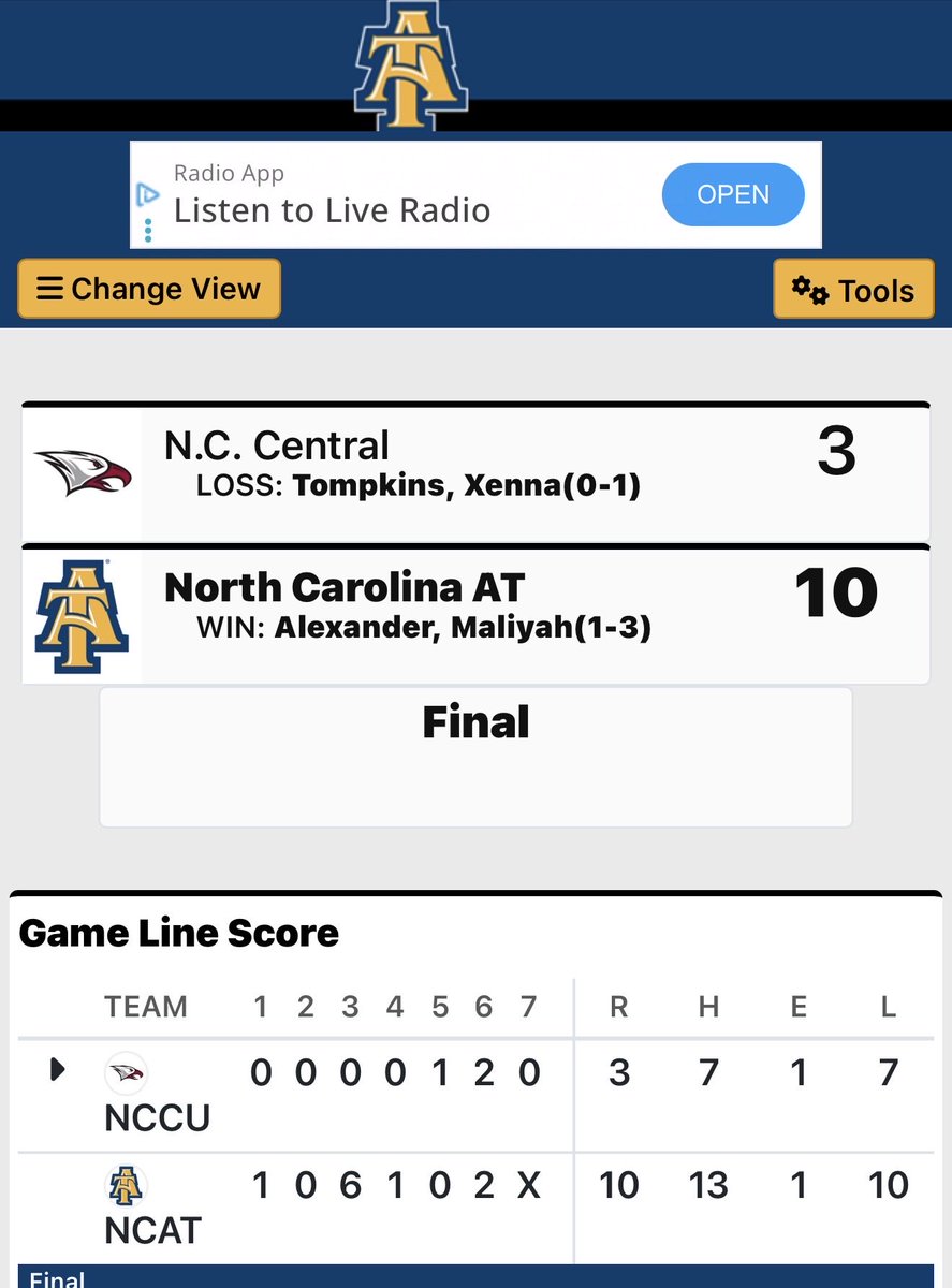itsvenise's tweet image. And swept those 🐣 🦤 #NCAT #AggiePride