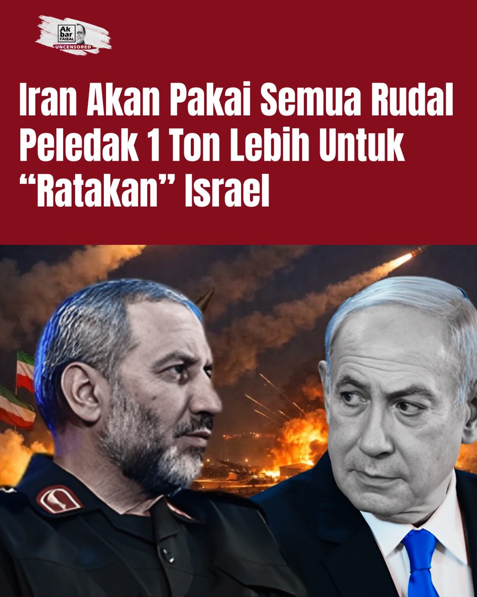 BangPino__'s tweet photo. Iran bersumpah akan semakin gencar membombardir dan ‘meratakan’ kota-kota di Israel termasuk Tel Aviv.

Komandan Angkatan Udara Korps Garda Revolusi Islam Iran (IRGC) Majid Mousavi pada Senin (9/3/2026) menyatakan, Iran tidak akan lagi meluncurkan rudal yang membawa hulu ledak dengan bobot kurang dari satu ton ke target AS dan Israel.

 “Kami akan melanjutkan serangan berkelanjutan kami dengan tujuan dan kekuatan, dan dalam perang ini, kami tidak mengharapkan apa pun selain penyerahan total musuh,” kata IRGC. Sumber: CNN Indonesia & Kompas com
