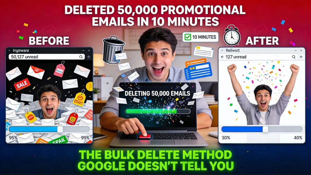 websticknl's tweet photo. ⚡ Gmail Promotions Tab Cleanup: 50,000 Emails Deleted in 10 Minutes    https://t.co/XoYdwknvjR     Gmail #EmailCleanup #GmailTips #InboxZero https://t.co/noEiTSgDax