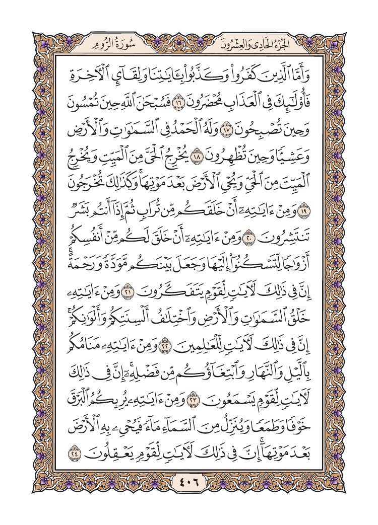 سورة الروم  
الصفحة 406