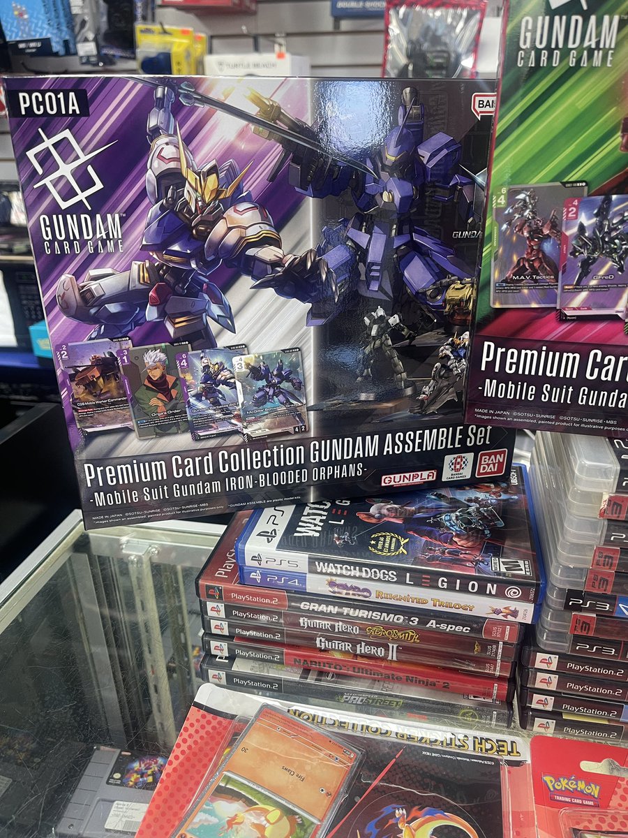 ArcadeBrooklyn's tweet photo. Some of todays trades: #Somy #PS2 #PS3 #PS4 #PS5 games. And now available #Gundam #Pokemon #TCG https://t.co/aUamI0fo9Z