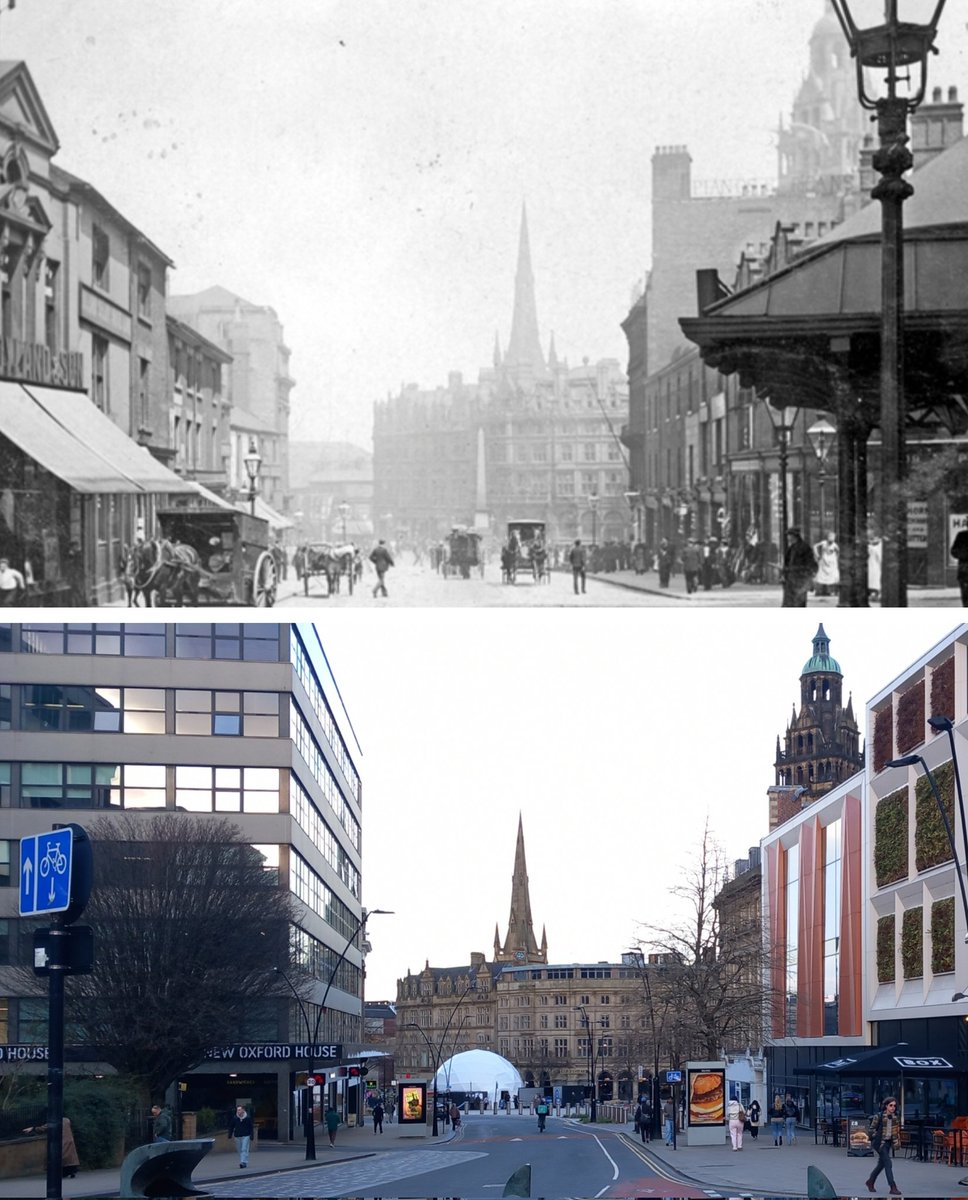 OldSheffield's tweet image. Barker's Pool towards Town Hall Square #Sheffield