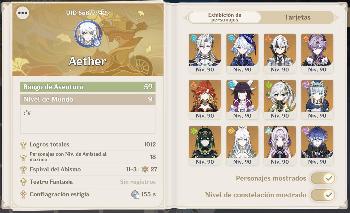julianitshere's tweet photo. me vs my genshin profile https://t.co/NjrWWpbjlX