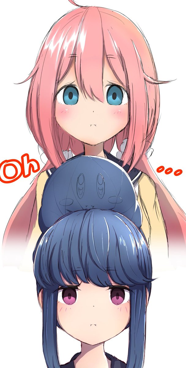syumashi's tweet photo. マキシムトマト食べたカービィ、しまりんと同化！ #ゆるキャン #Yurucamp #イラスト https://t.co/XOIXWqJOYk