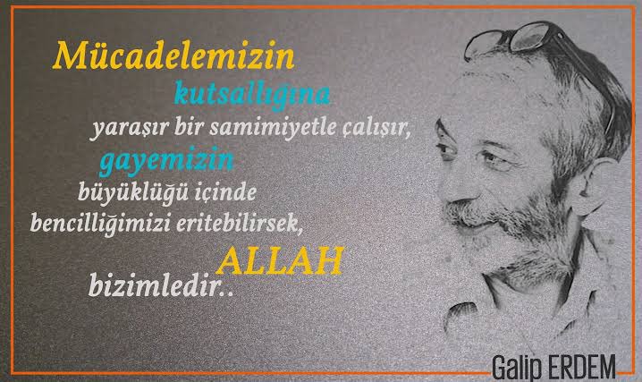Büyük dava ve fikir adamı Galip Erdem’i uçmağa varışının 29. yıl dönümünde saygı ve rahmetle anıyorum. Kabri nur, mekânı cennet olsun inşallah.