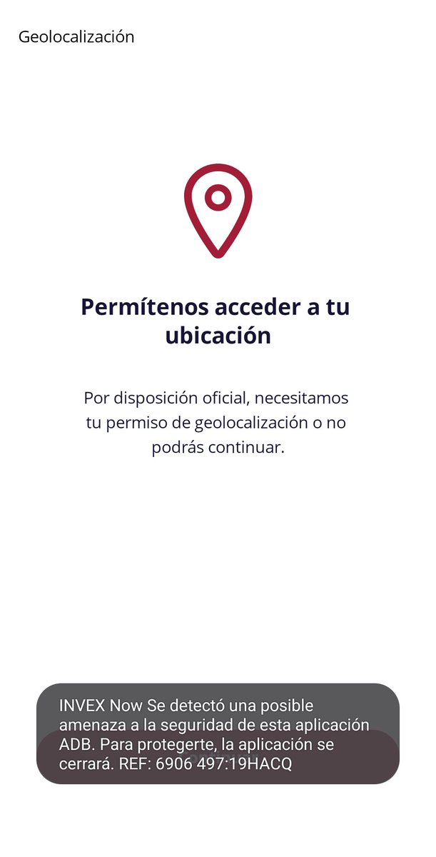 MarvaTec's tweet photo. ¿Alguien sabe si hackearon la APP de @invextarjetas? Ahora dice que es una amenaza a la seguridad al tratar de abrirla. https://t.co/eM9BlPJuL7