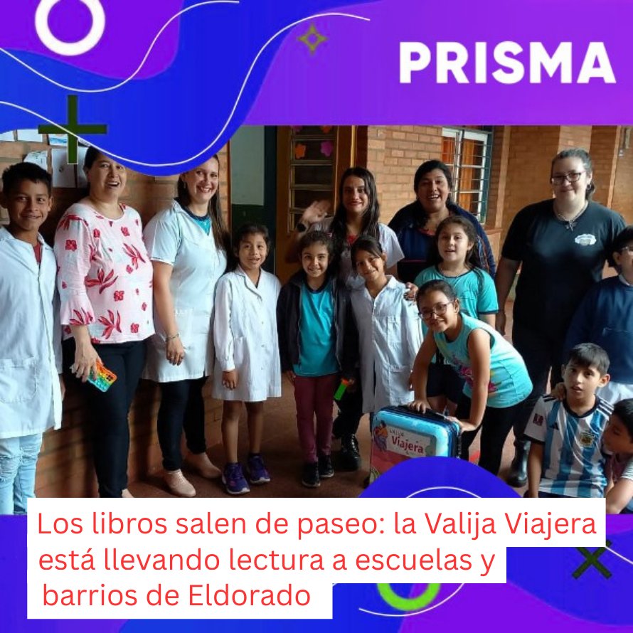 Los libros están viajando por Eldorado y pueden llegar a tu escuela. La Valija Viajera lleva libros a escuelas, merenderos e instituciones para que chicos y jóvenes. 

Leé la nota:
prismadigital.com.ar/lectura/los-li…

#larutadelaniñezadolescencia #lectura #valijaviajera #bibliotecapublica