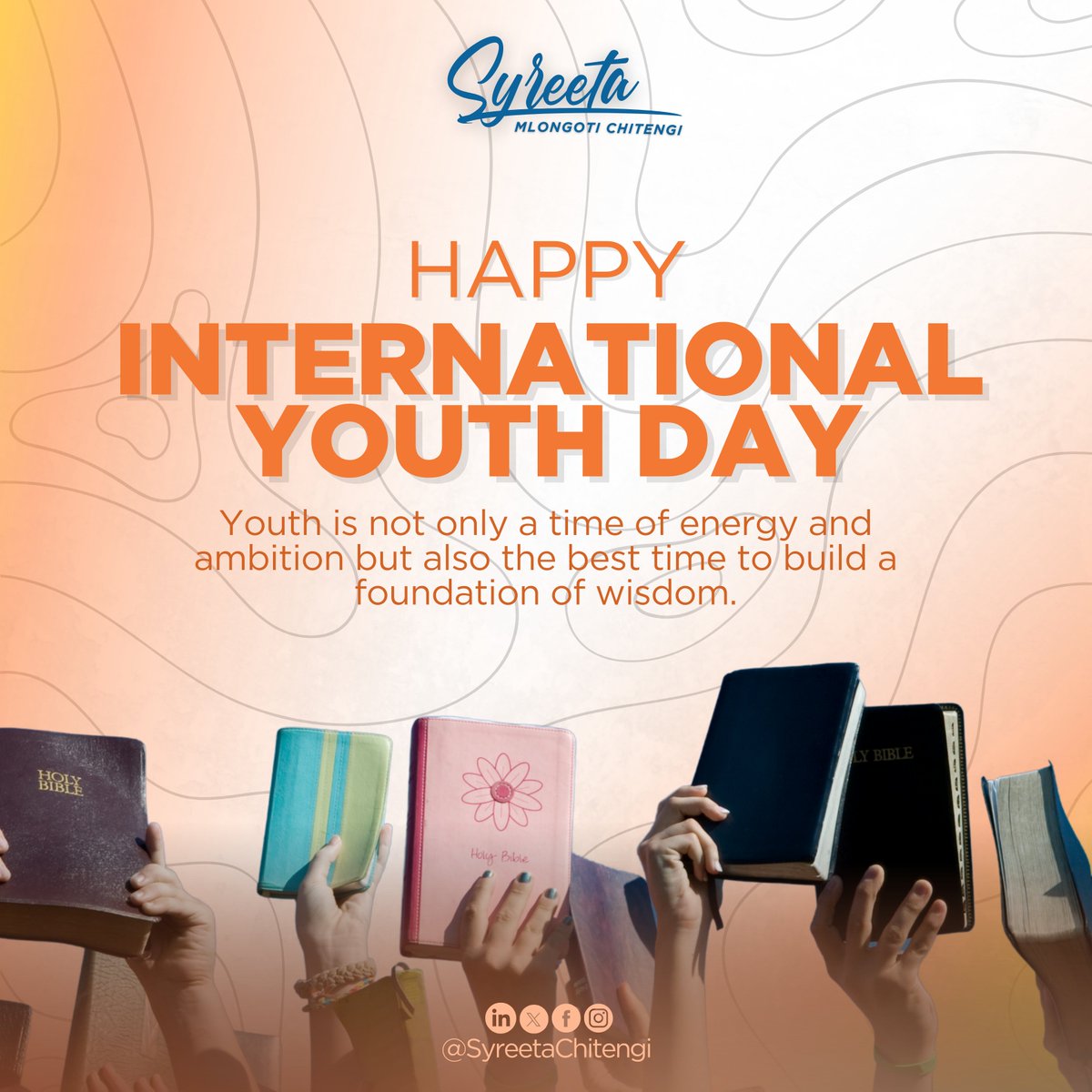 As young entrepreneurs, professionals, and future leaders on a journey, seeking guidance from God provides direction, clarity, and strength for the road ahead.

May your generation grow not only in ambition, but also in wisdom.

#InternationalYouthDay #FutureLeaders #Youthday