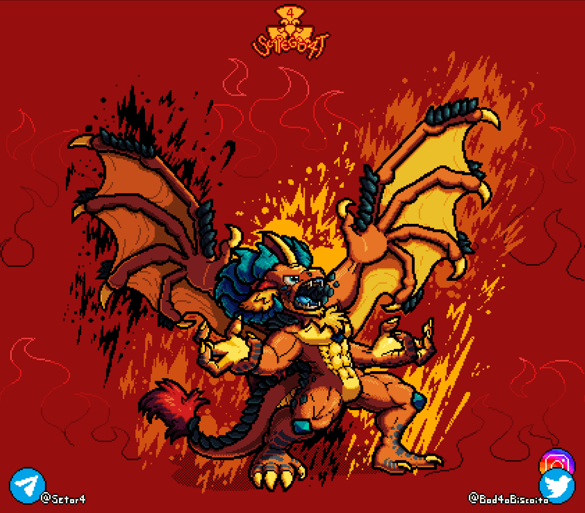 Övertänd Drake 🔥

#pixelart #furry #furryart #digitalart #commission