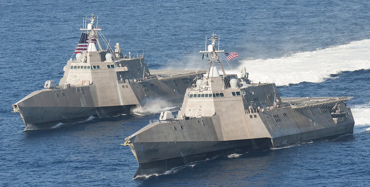 The Littoral Combat Ships currently helping keep the Strait of Hormuz open were designed in Australia and built in the United States by Austal USA, the American subsidiary of Australian shipbuilder Austal. U.S. law requires American warships to be constructed domestically, so the