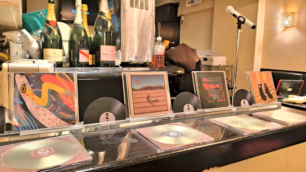 【中量級会@銀座】
🎤第2回カラオケ×ボドゲ会
「カラオケ」生歌で「狩歌」をやりCDジャケットを投票する「DISC COVER」を組み合わせた会！今回は更にその歌で「HIT STER」も足し、歌知識も問われる事に！前回の流れもあり、自然な進行で良かったです:) みんなの歌個性が光る最高の会でした！