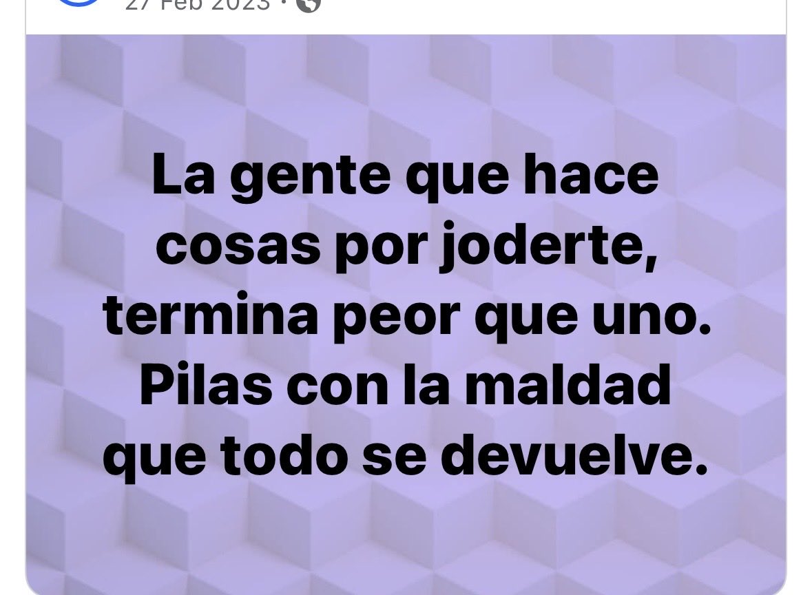 pazricardo's tweet photo. Dedicado a ti que aparte de mentir, te haz quedado sin nadie por consecuencia del karma . Y sin problemas diálogo contigo por qué la verdad jamás ha sido lo que dices . https://t.co/IKAVH4Tlx0