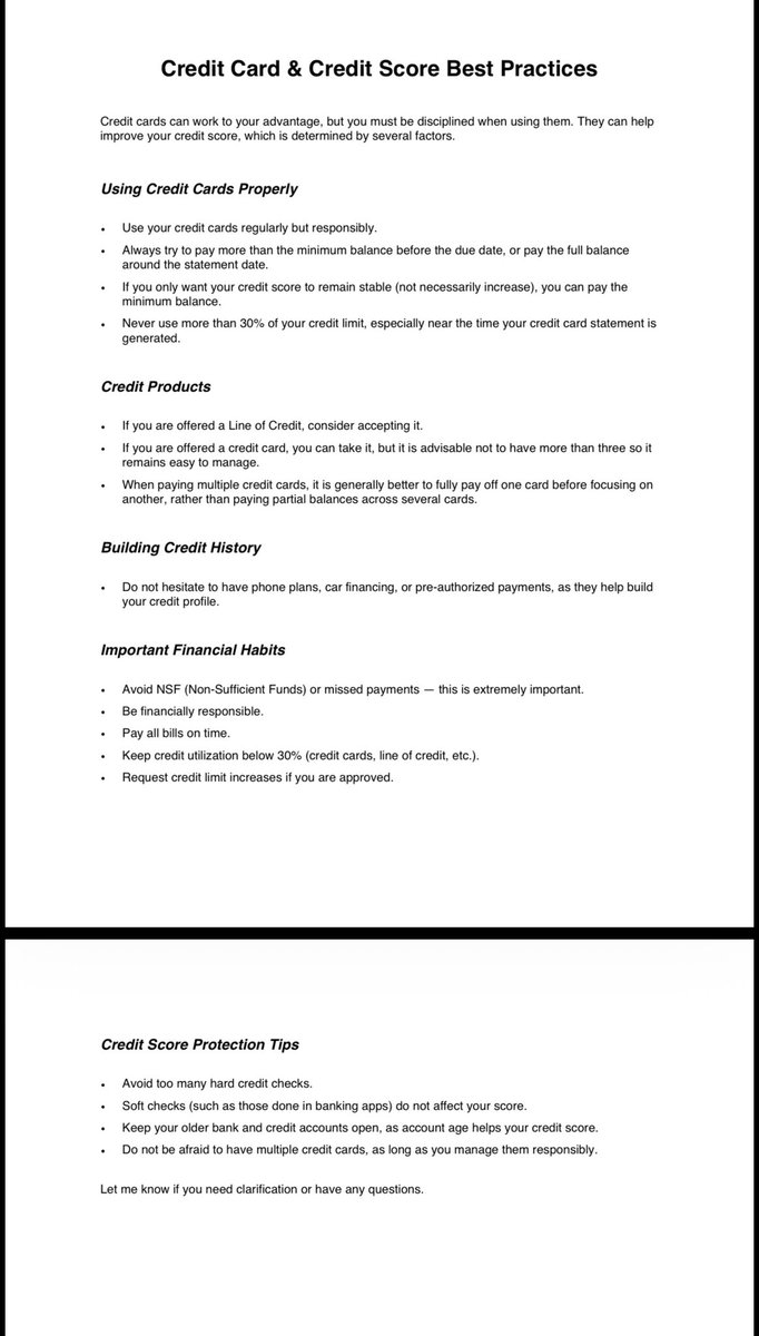GideonToba's tweet photo. Based on popular demand and people showing interest in growing their credit score, I created a list of things that may help grow your credit score in Canada/USA: 👇🏼👇🏼👇🏼 https://t.co/drJ7CjbCYn